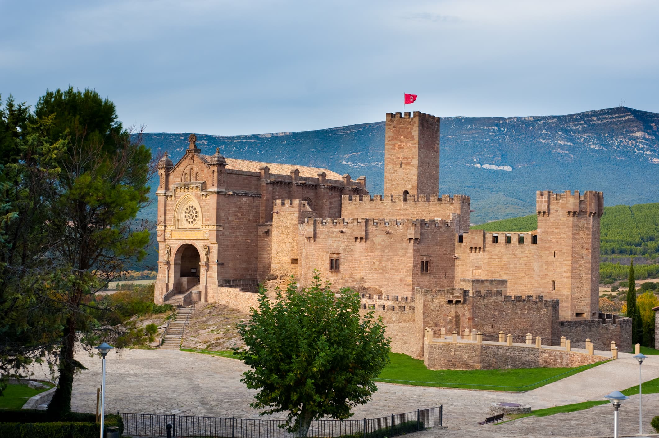 Die Burg Castelo de Xavier in der Region Navarra, im Norden Spaniens.