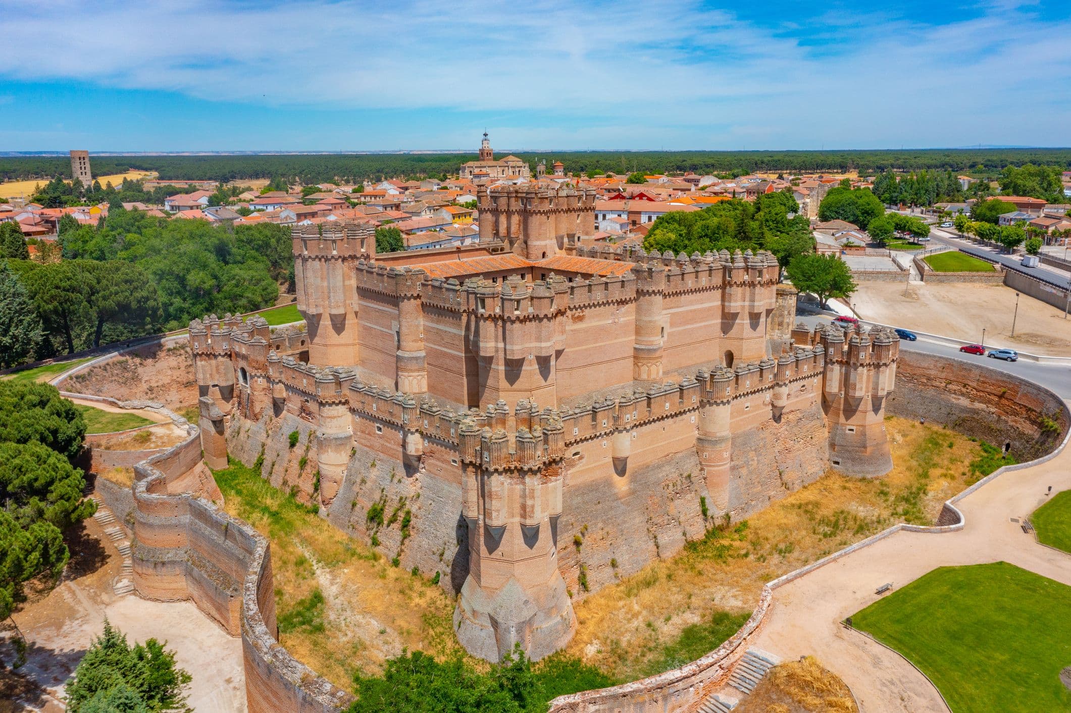 Coca - Festung im Mudéjar-Stil aus dem 15. Jahrhundert in der spanischen Stadt Coca