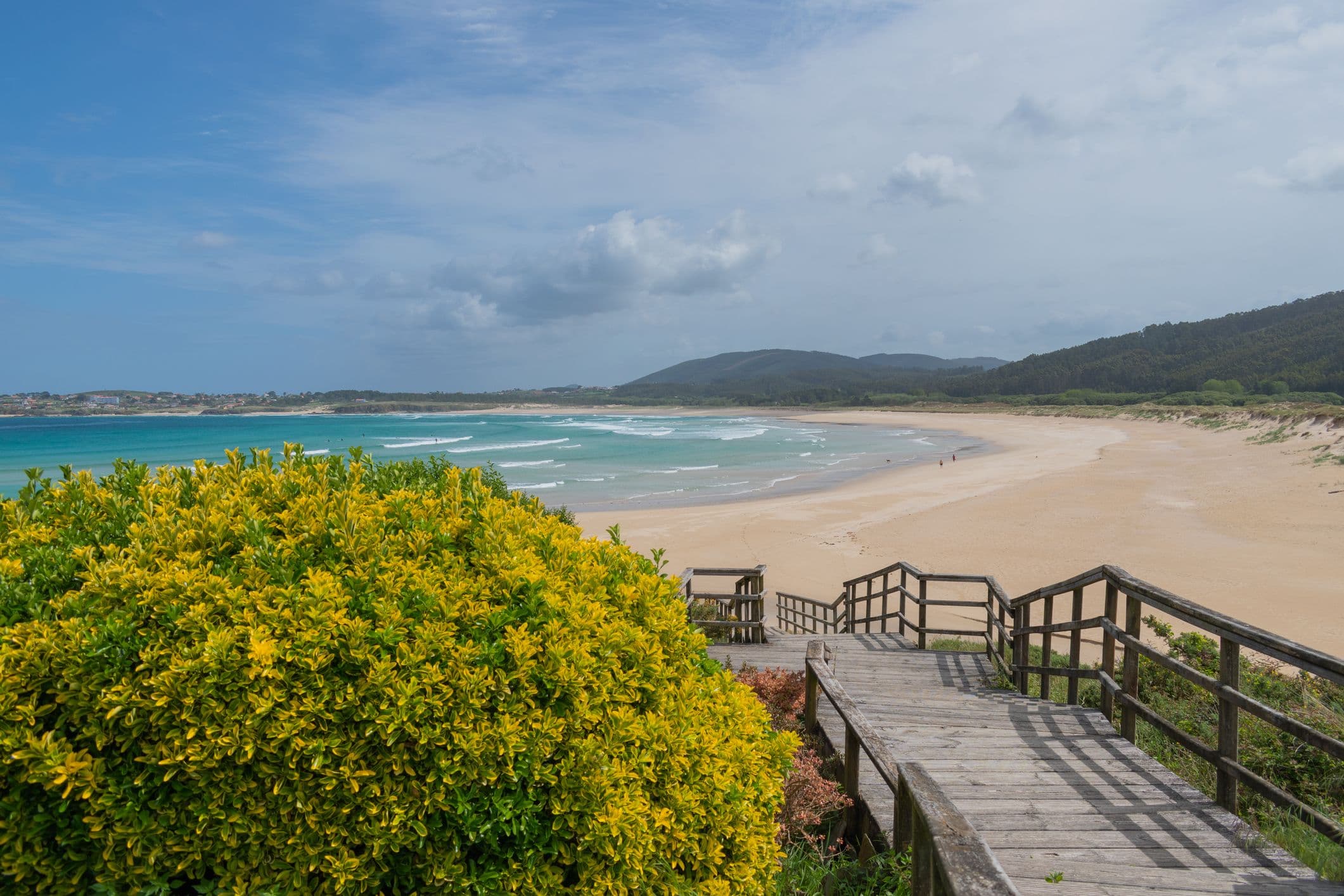 Praia de San Xurxo - halbmondförmiger, beliebter Strand in Ferrol 