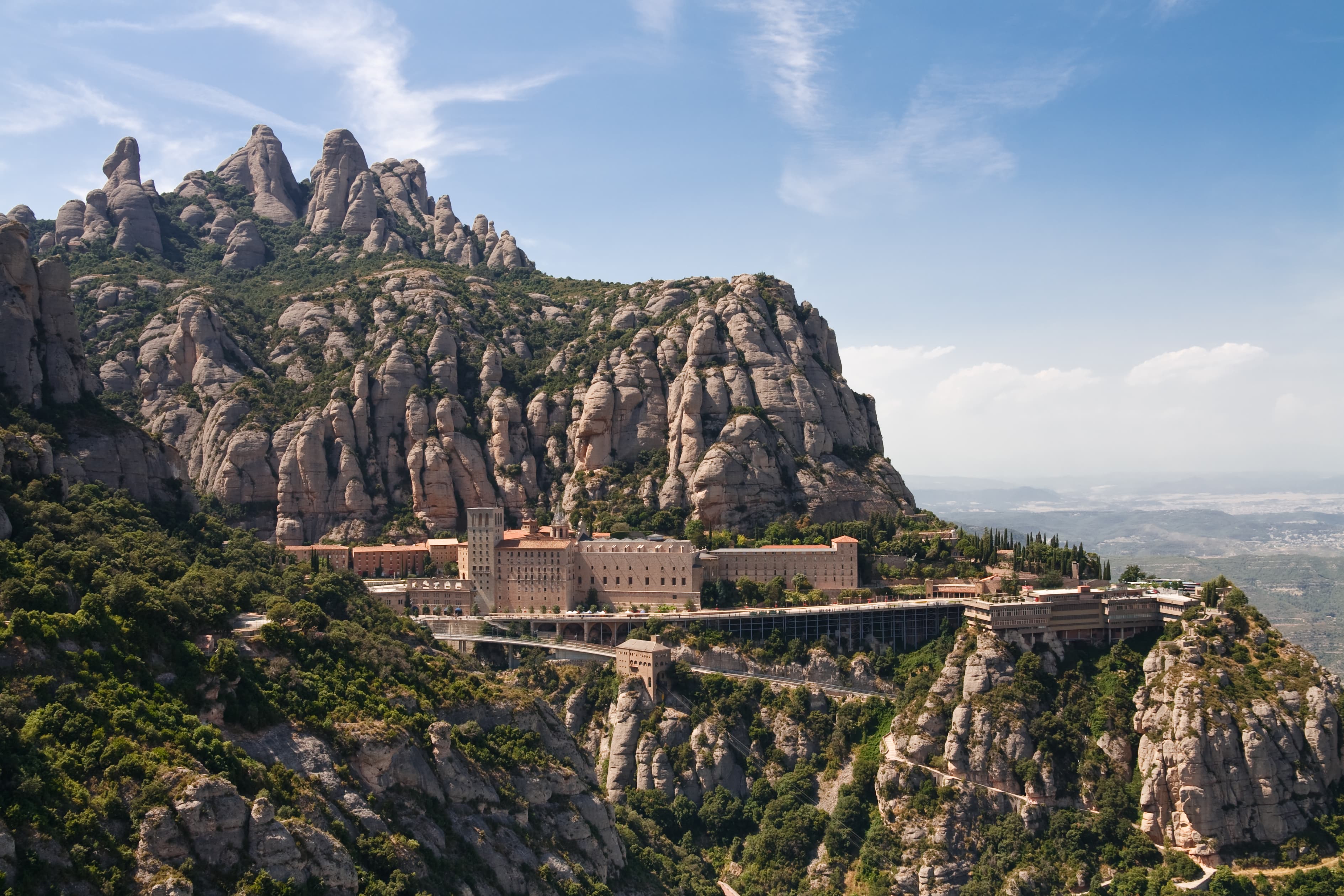 Das Kloster Montserrat in der Provinz Barcelona, Katelonien.