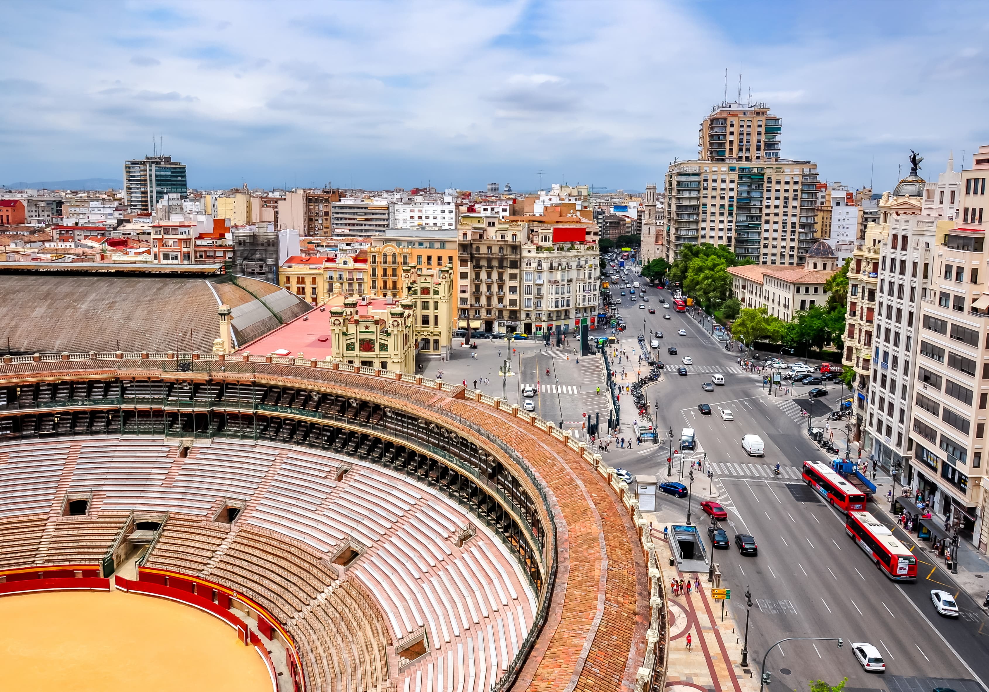 Plaza de Toros - Die Stierkampf Arena in Valencia.