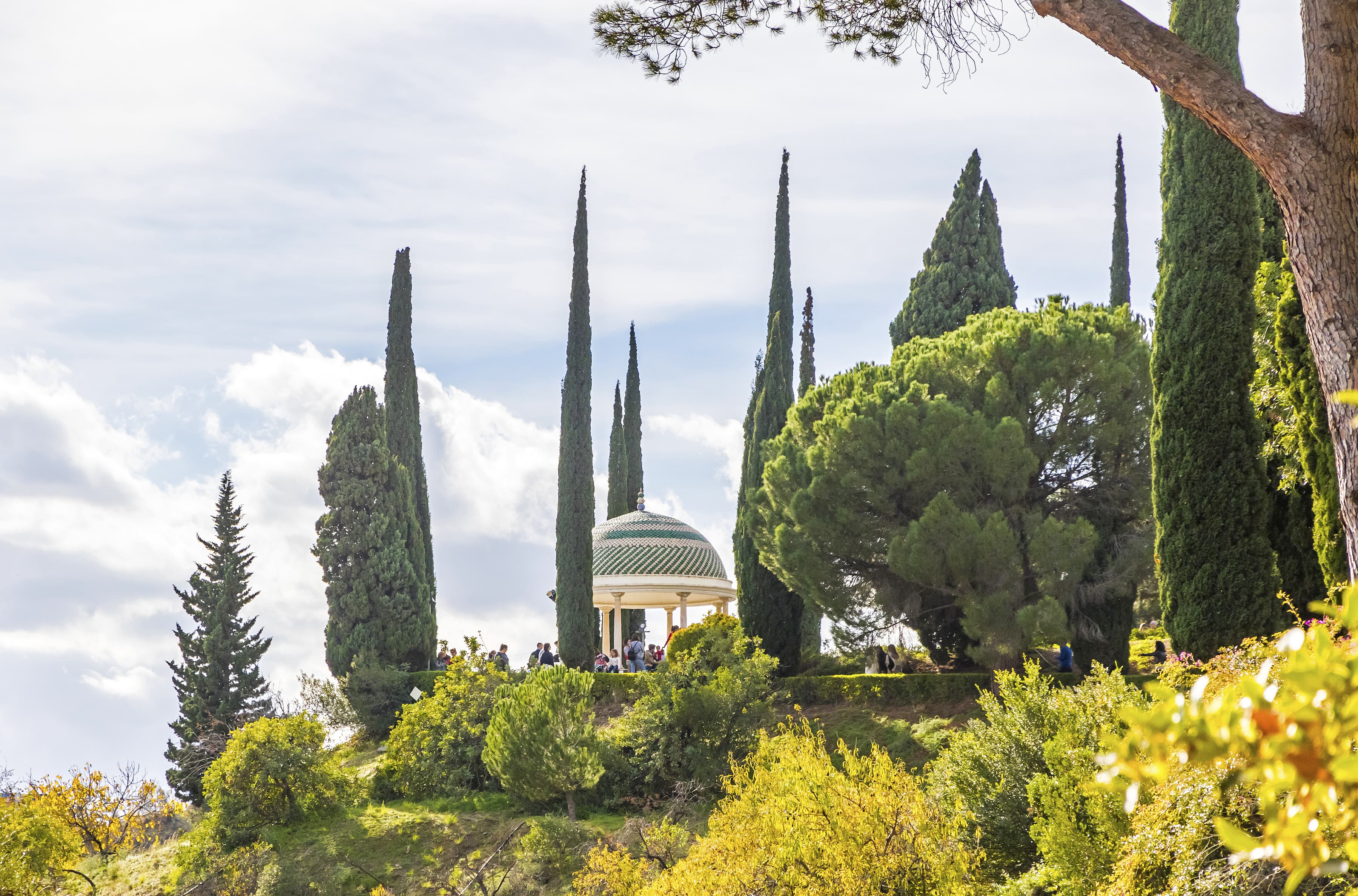 Der Park Jardin-Botanico in Malaga, Andalusien.