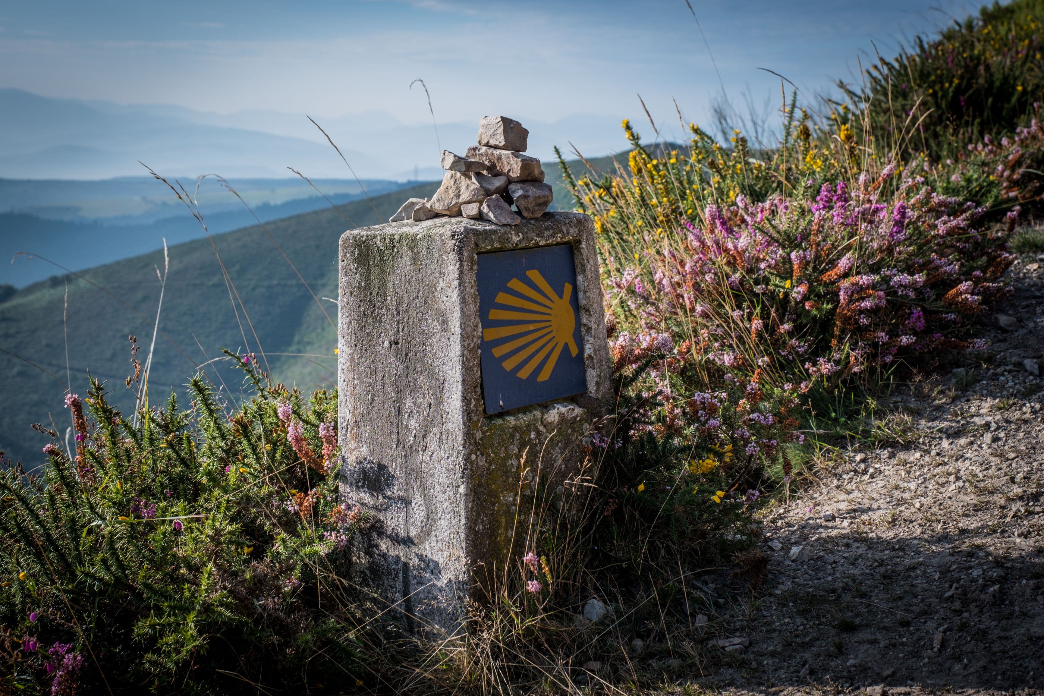 Entlang des Camino Primitivo Jakobsweg durch Asturien.