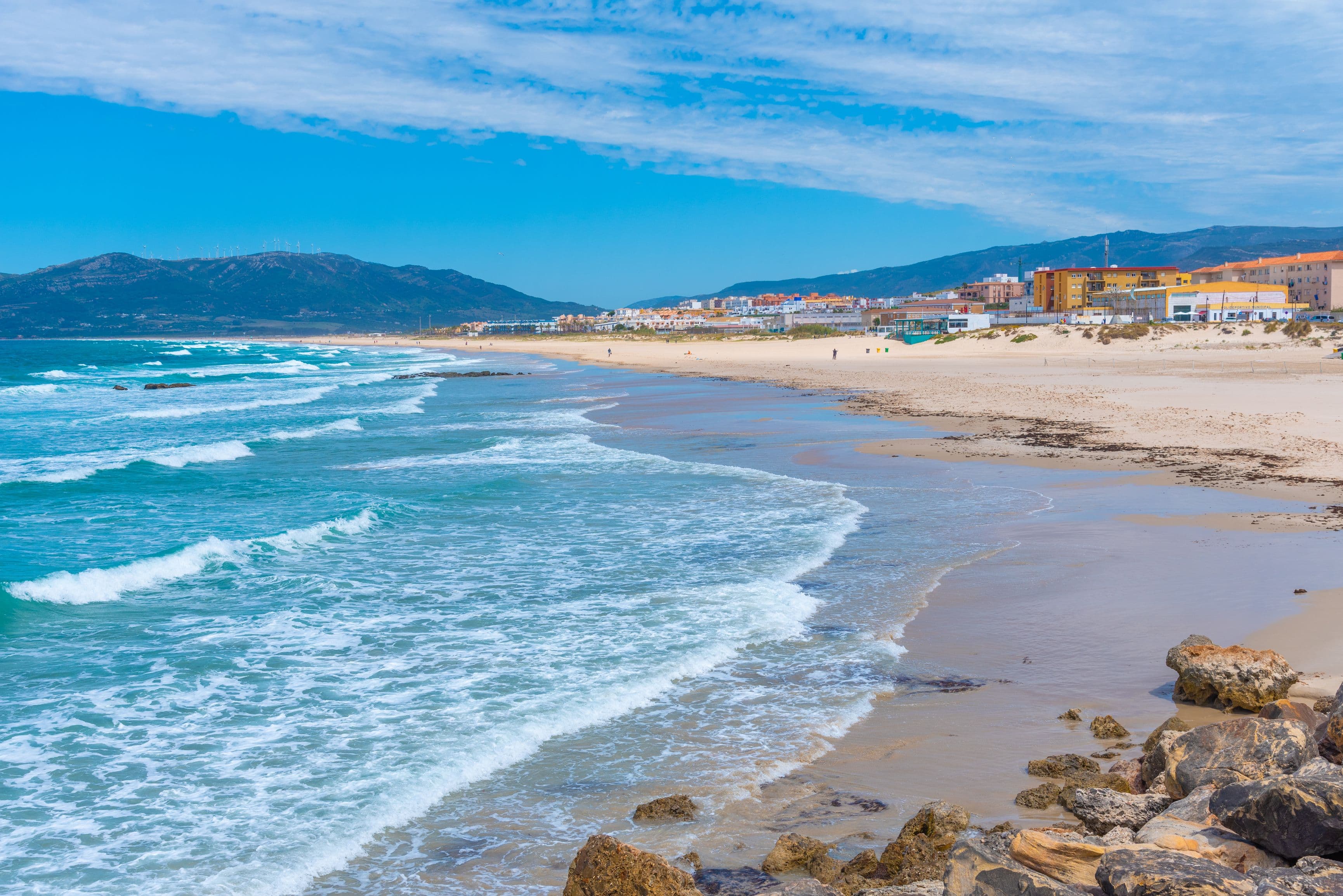 Playa de los Lances - schöner Stand in Tarifa an der Costa de la Luz in Andalusien.