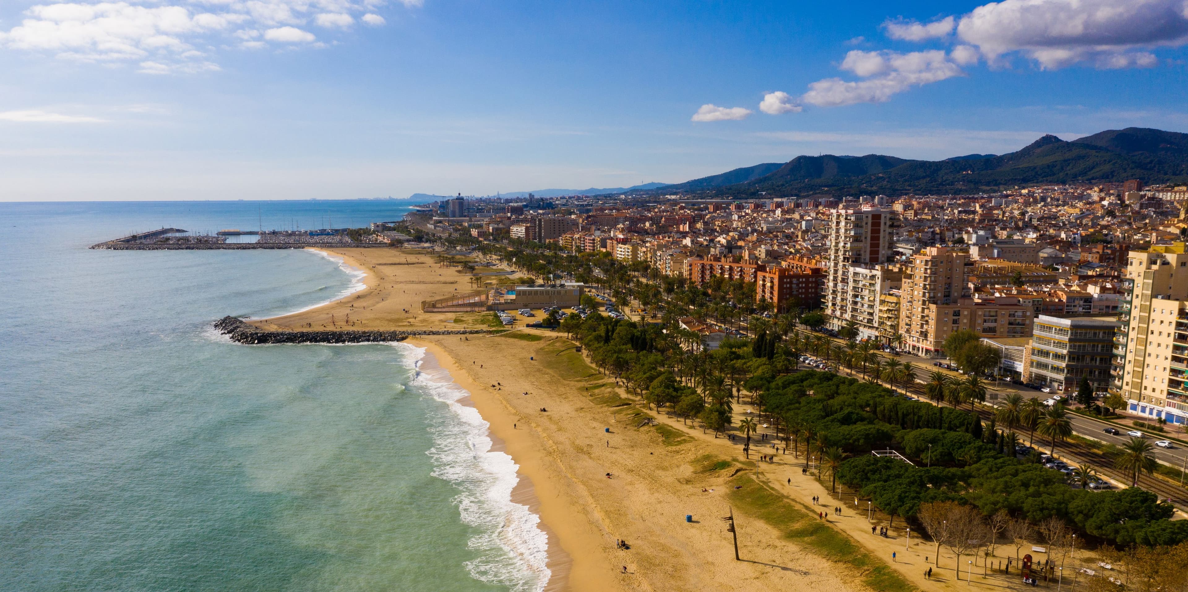 Mataró - Blick auf die Hauptstadt der Cosa del Maresme.