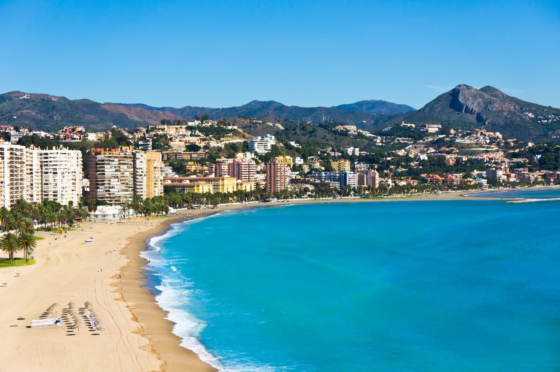 Playa Malagueta an der Costa del Sol