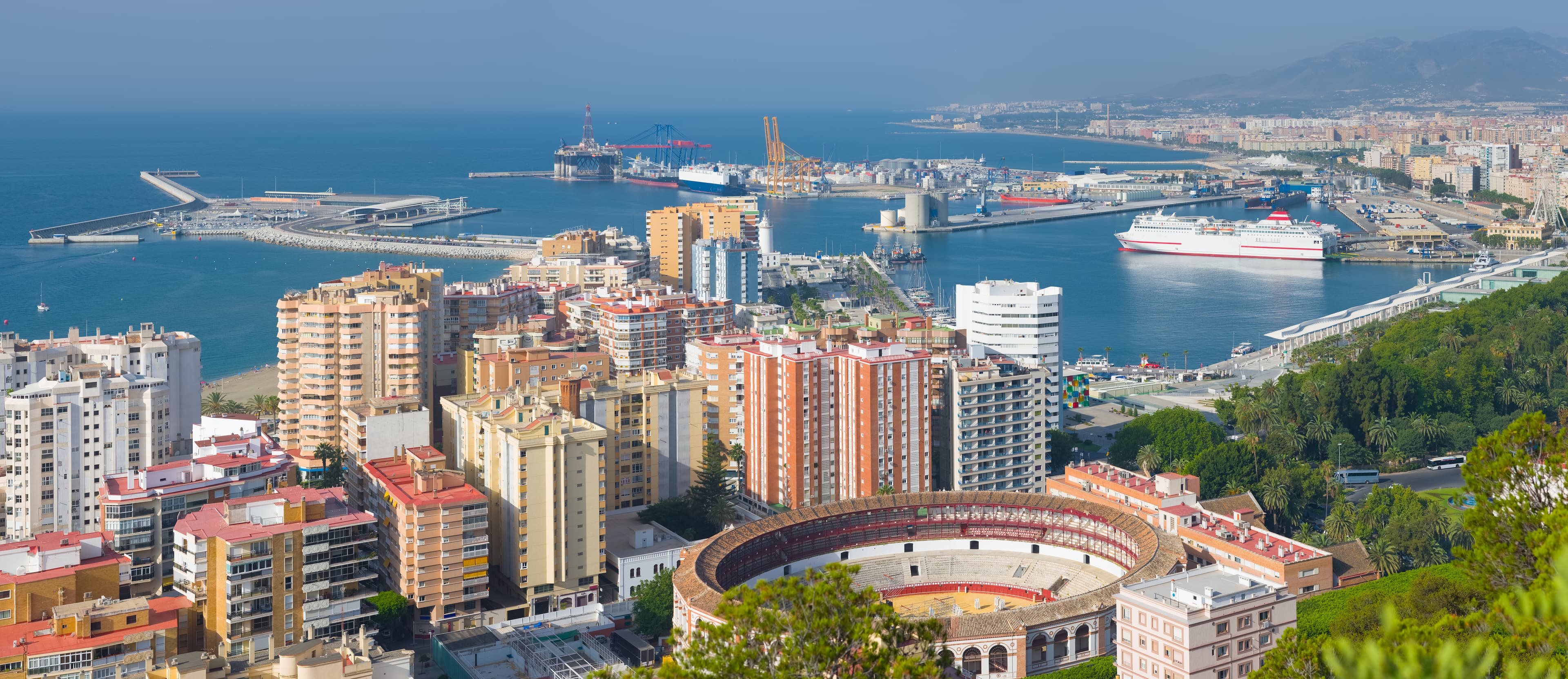 Ansicht von Malaga in Andalusien.