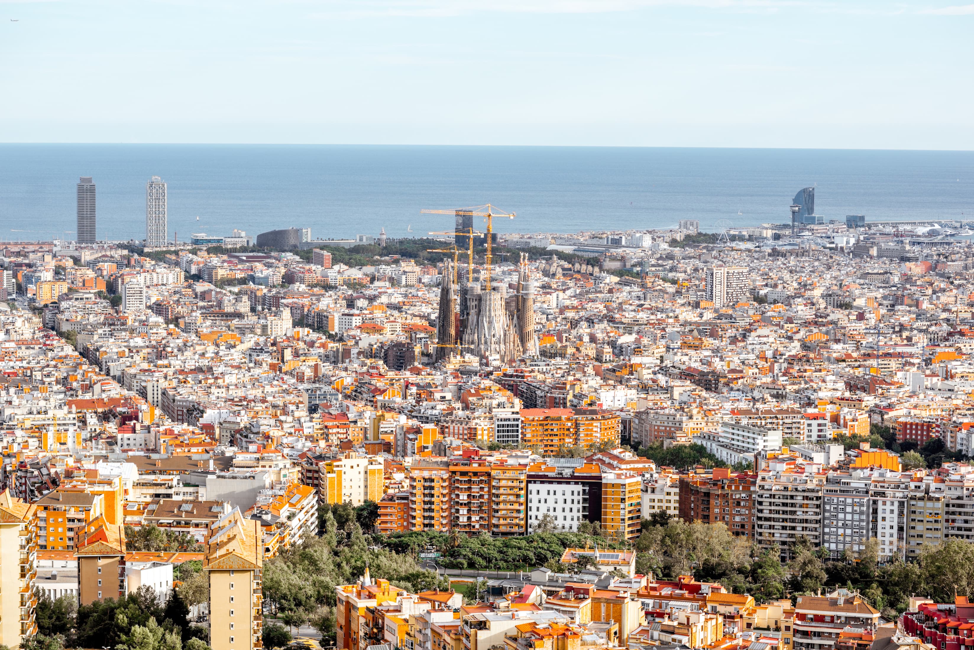 Blick über die Metropole Barcelona